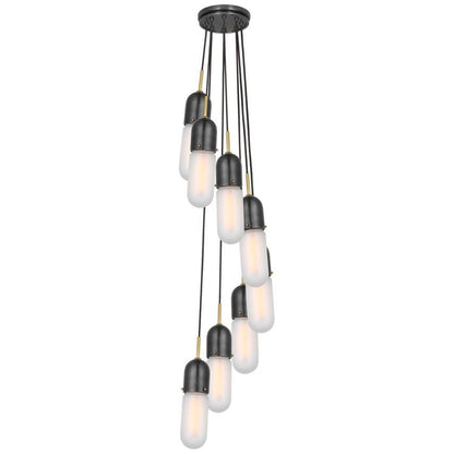Visual Comfort Signature Junio 8-Light Pendant Bronze and Brass
