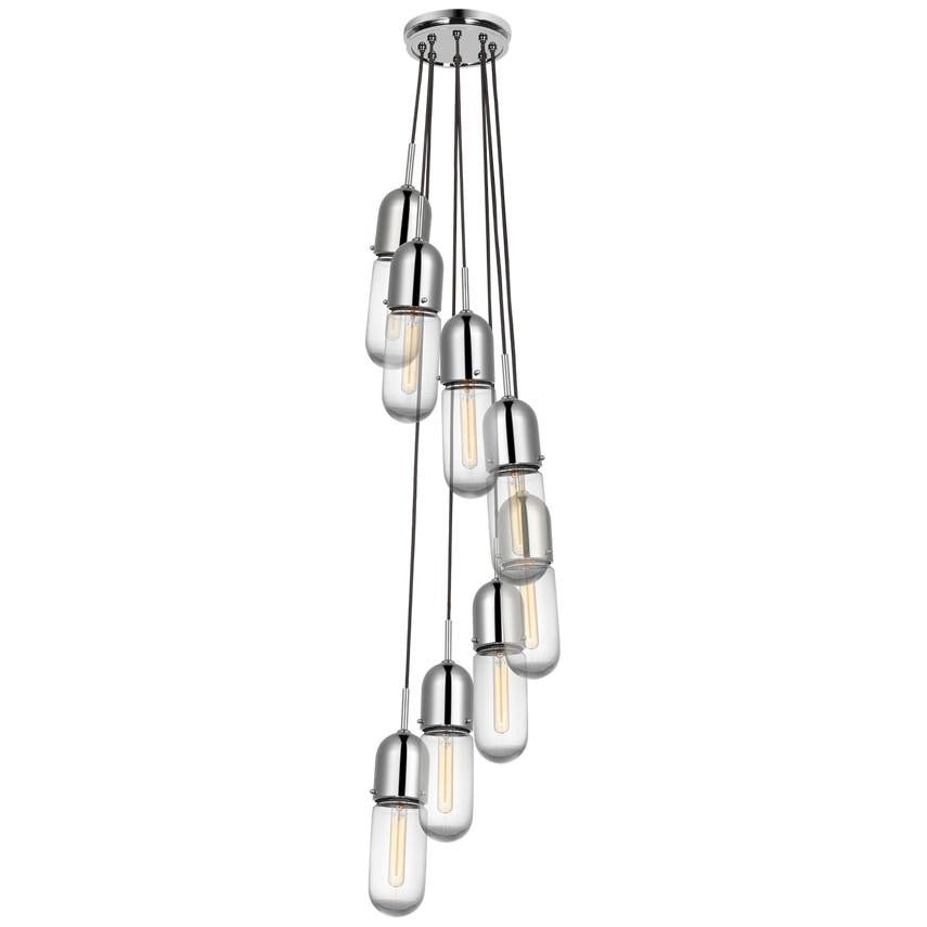 Visual Comfort Signature Junio 8-Light Pendant Polished Nickel
