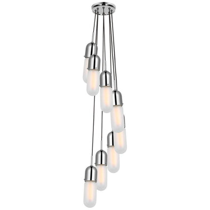 Visual Comfort Signature Junio 8-Light Pendant Polished Nickel