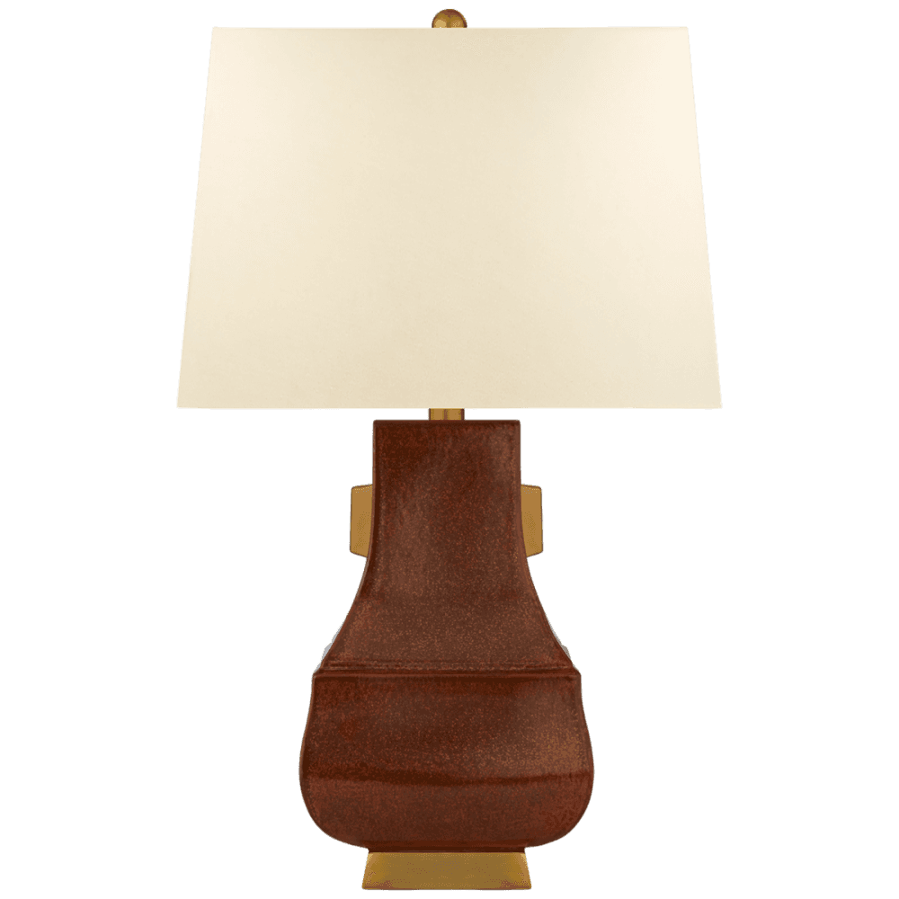 Visual Comfort Signature Kang Jug Table Lamp Autumn Copper with Burnt Gold