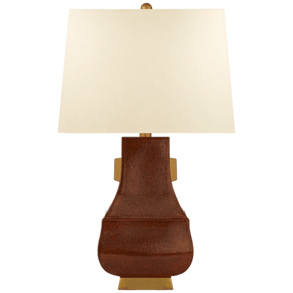 Visual Comfort Signature Kang Jug Table Lamp Autumn Copper with Burnt Gold