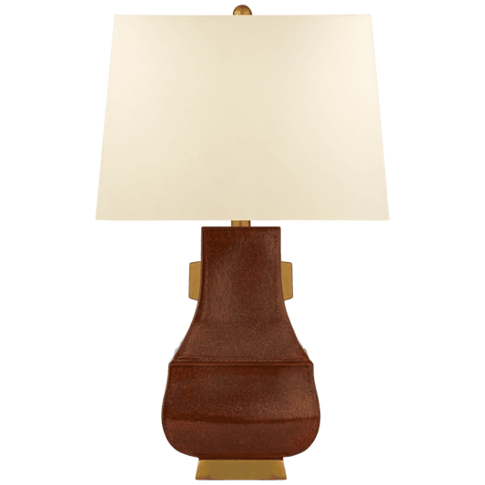 Visual Comfort Signature Kang Jug Table Lamp Autumn Copper with Burnt Gold
