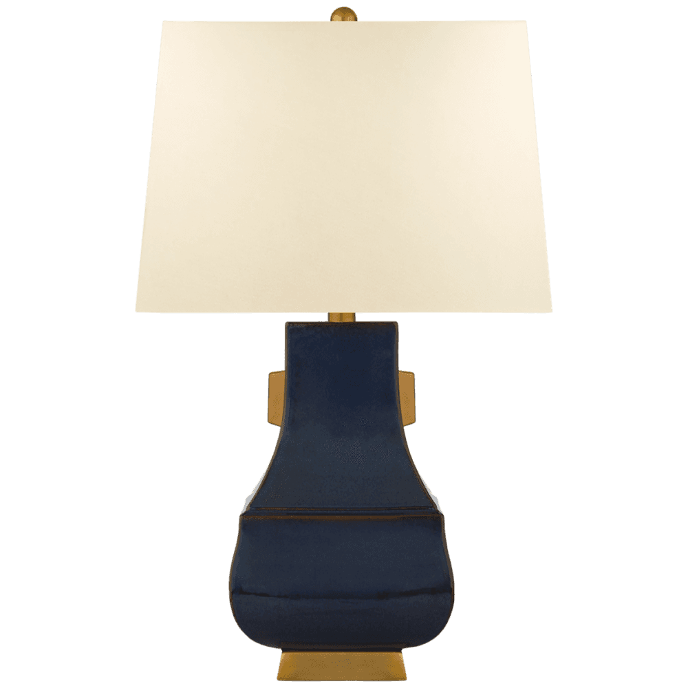 Visual Comfort Signature Kang Jug Large Table Lamp Oslo Green with Burnt Gold