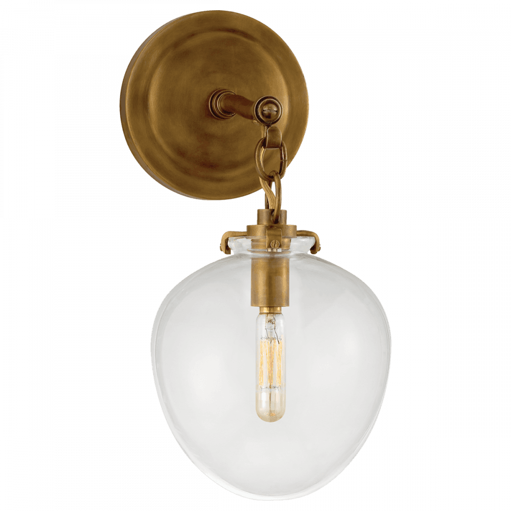 Visual Comfort Signature Katie Bathroom Wall Sconce Hand-Rubbed Antique Brass
