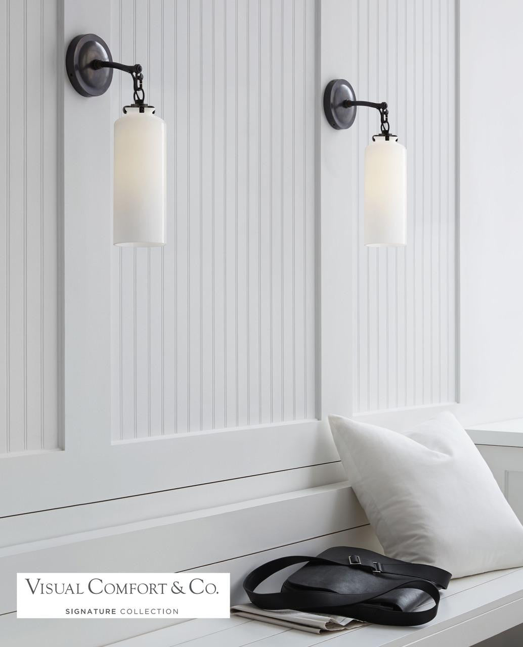 Visual Comfort Signature Katie Bathroom Wall Sconce Hand-Rubbed Antique Brass