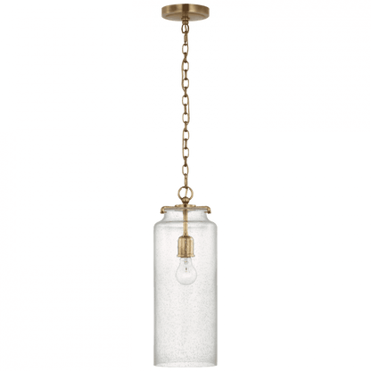 Visual Comfort Signature Katie Large Cylinder Pendant Hand-Rubbed Antique Brass