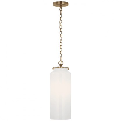 Visual Comfort Signature Katie Large Cylinder Pendant Hand-Rubbed Antique Brass