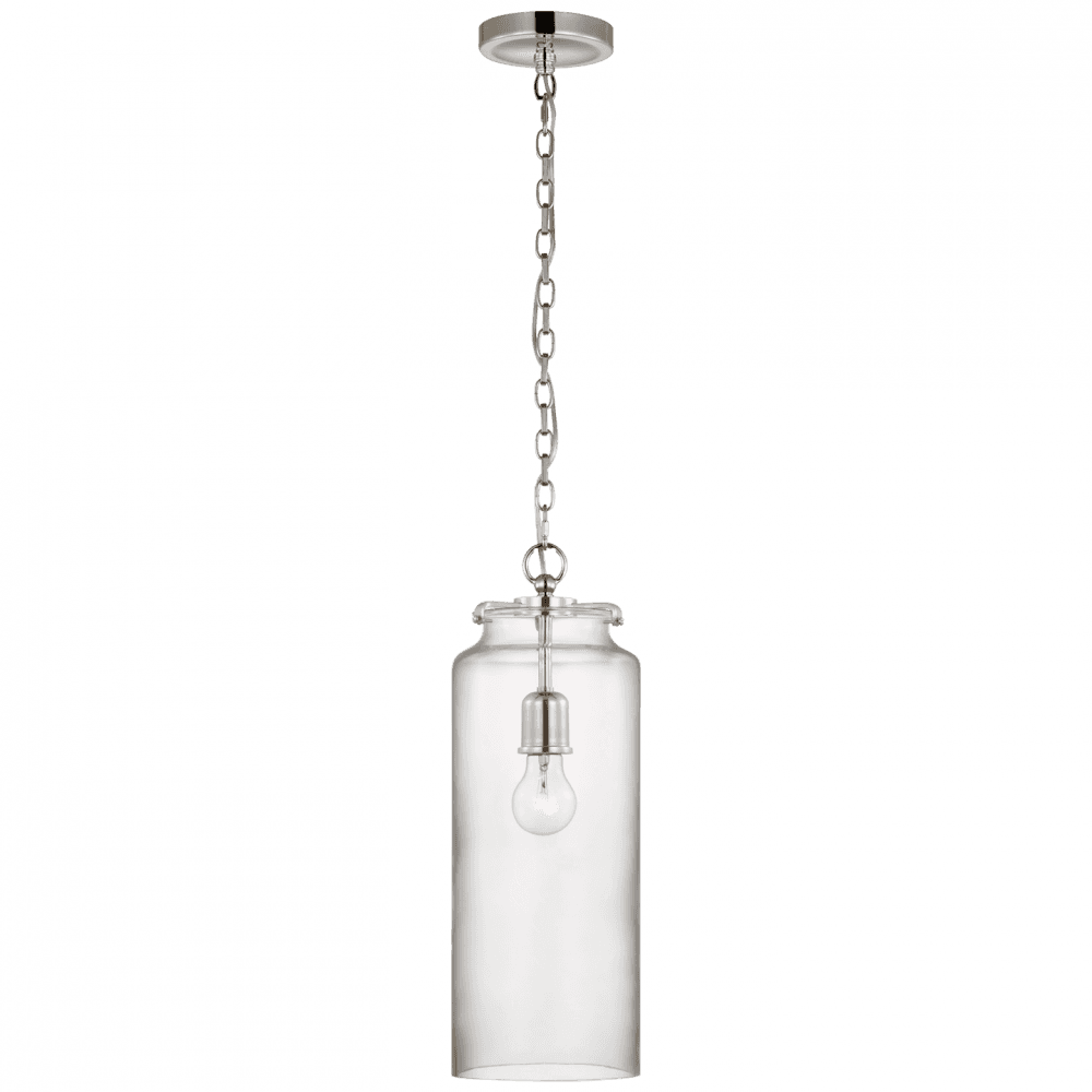 Visual Comfort Signature Katie Large Cylinder Pendant Polished Nickel