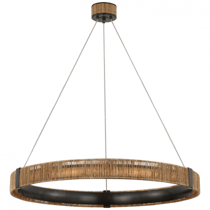 Visual Comfort Signature Kayden 40 Bronze and Natural Abaca
