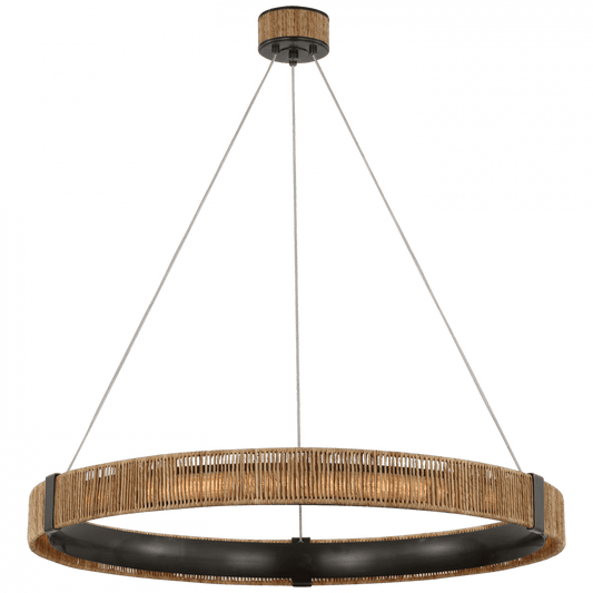Visual Comfort Signature Kayden 40 Bronze and Natural Abaca
