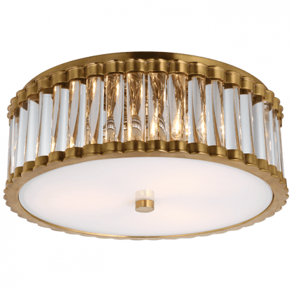 Visual Comfort Signature Kean Flush Mount Hand-Rubbed Antique Brass