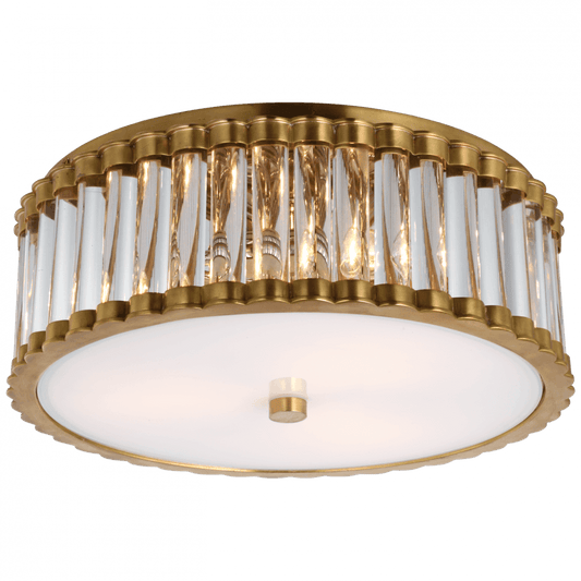 Visual Comfort Signature Kean Flush Mount Hand-Rubbed Antique Brass