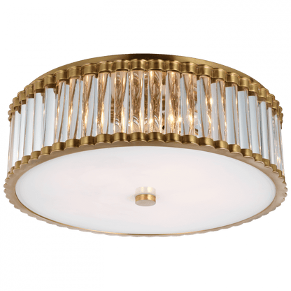 Visual Comfort Signature Kean Flush Mount Hand-Rubbed Antique Brass