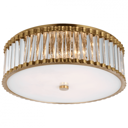 Visual Comfort Signature Kean Flush Mount Hand-Rubbed Antique Brass