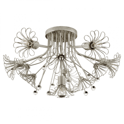 Visual Comfort Signature Keaton Bouquet Flush Mount Burnished Silver Leaf