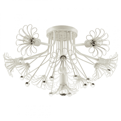 Visual Comfort & Co. Signature Collection Keaton Bouquet Flush Mount, 6-Light, Light Cream, 22.75"W (KS 4311LC 2V6PZ)