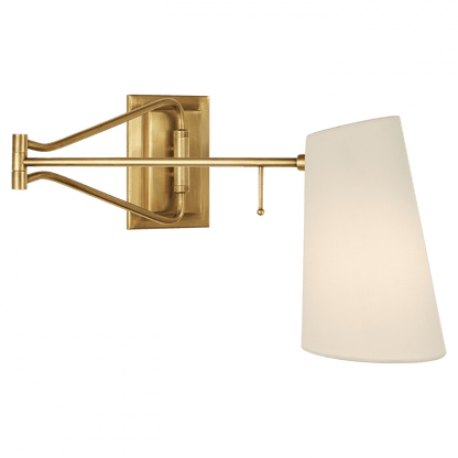 Visual Comfort Signature Keil Swing Arm Wall Sconce Hand-Rubbed Antique Brass
