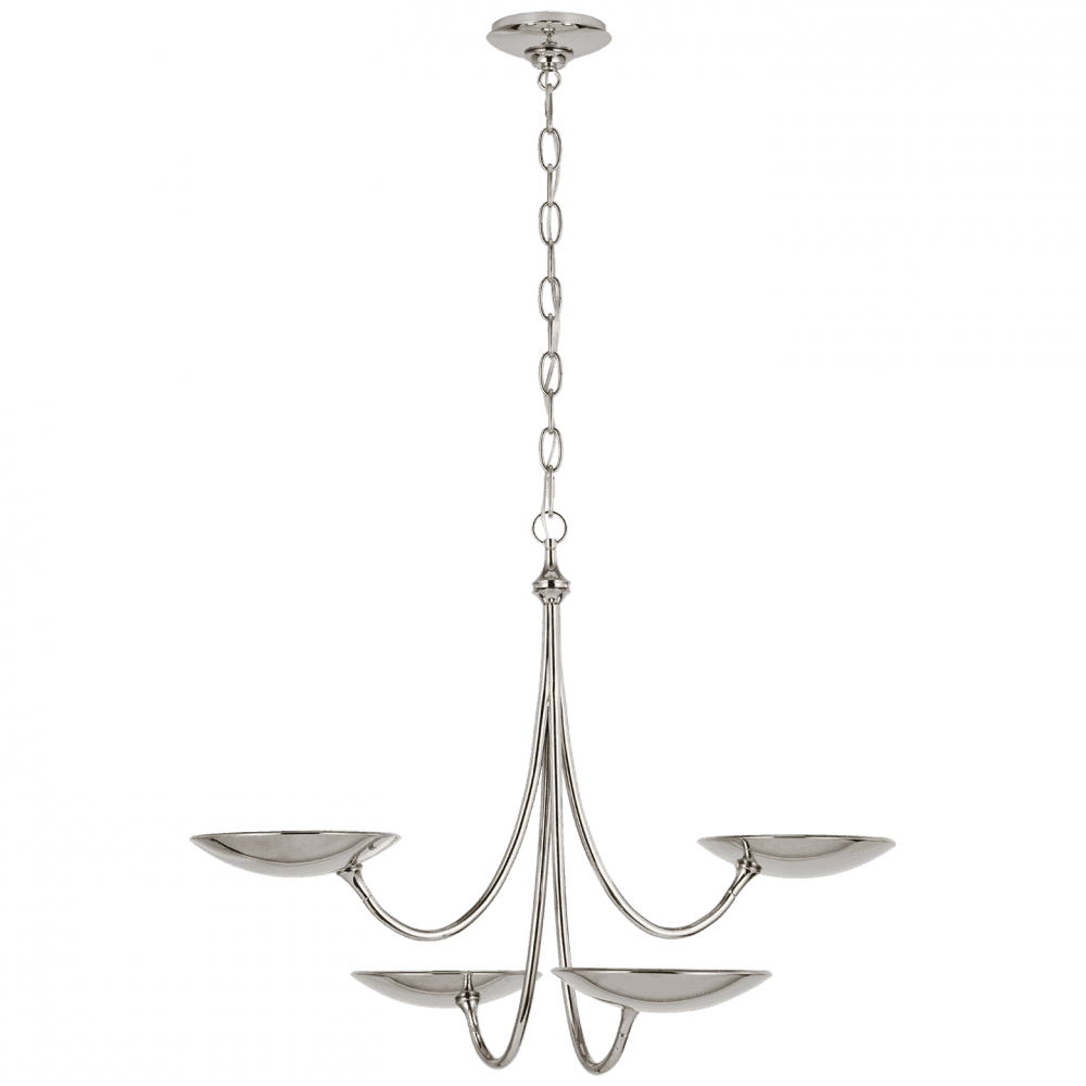 Visual Comfort Signature Keira Medium Chandelier Polished Nickel