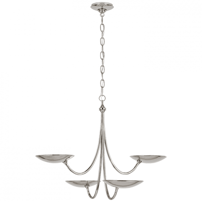 Visual Comfort Signature Keira Medium Chandelier Polished Nickel