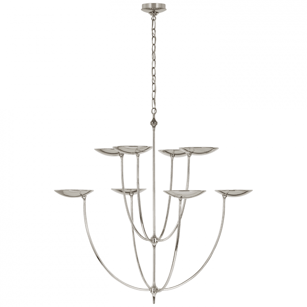 Visual Comfort & Co. Signature Collection Keira XL Chandelier - Polished Nickel