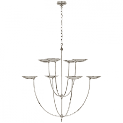 Visual Comfort & Co. Signature Collection Keira XL Chandelier - Polished Nickel