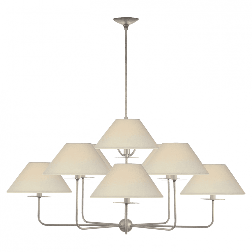 Visual Comfort Signature Kelley Chandelier Burnished Silver Leaf