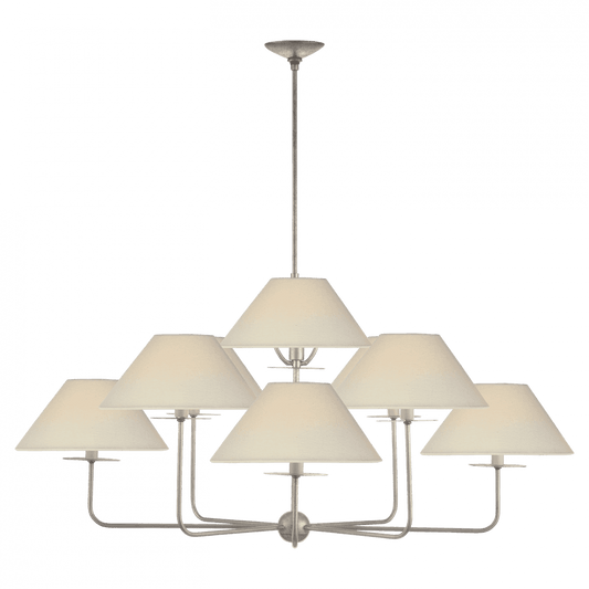 Visual Comfort Signature Kelley Chandelier Burnished Silver Leaf