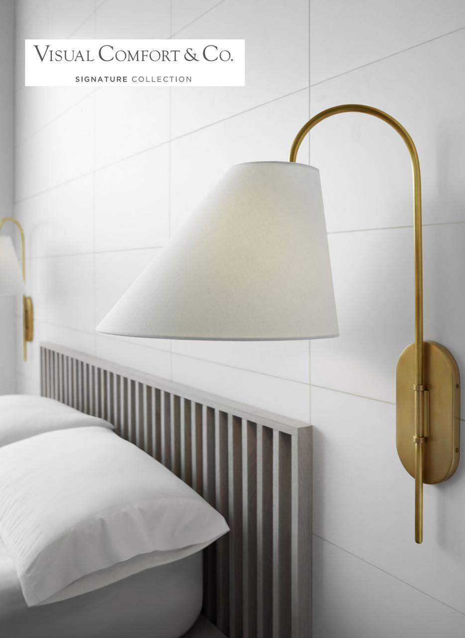 Visual Comfort & Co. Signature Collection Kinsley Large Articulating Wall Light - Soft Brass
