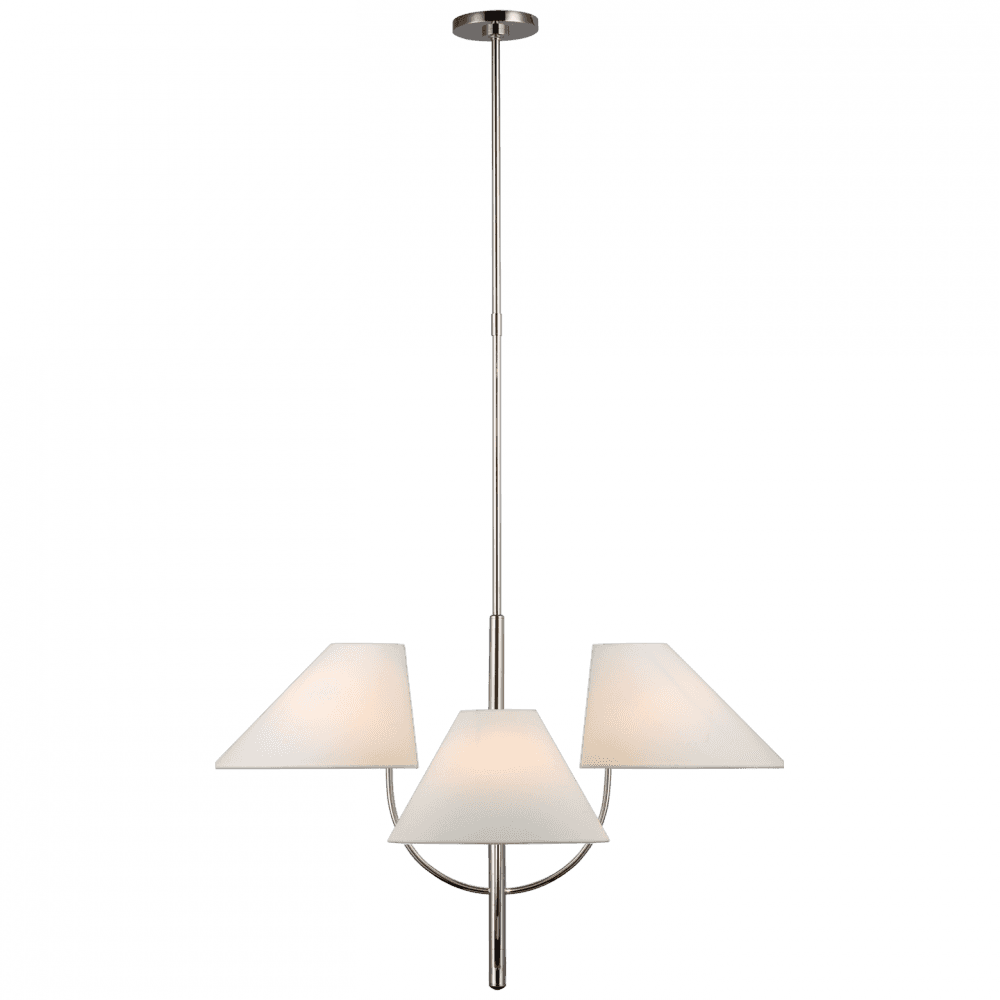 Visual Comfort Signature Kinsley Large One-Tier Chandelier Polished Nickel