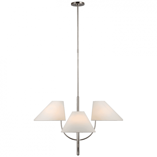 Visual Comfort Signature Kinsley Large One-Tier Chandelier Polished Nickel