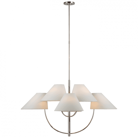 Visual Comfort Signature Kinsley Large Two-Tier Chandelier Polished Nickel