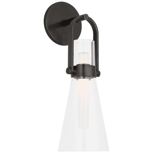 Visual Comfort Signature Larkin Medium Conical Bracketed Sconce Bronze