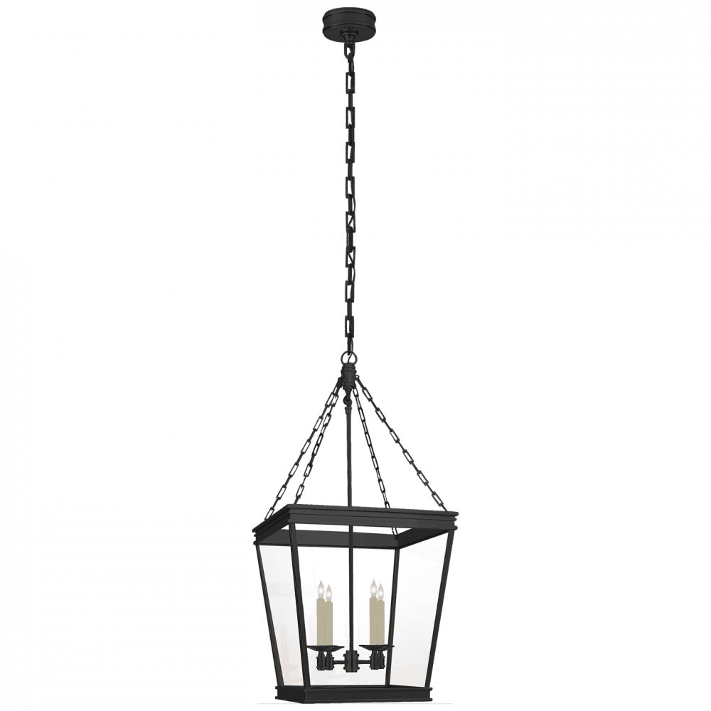 Visual Comfort & Co. Signature Collection Launceton Lantern Pendant, 4-Light, Bronze, Clear Glass, 17"W (CHC 5611BZ-CG CLR72)