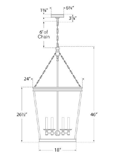 Foyer/Hall Lanterns-Visual Comfort & Co. Signature Collection-CHC5612
