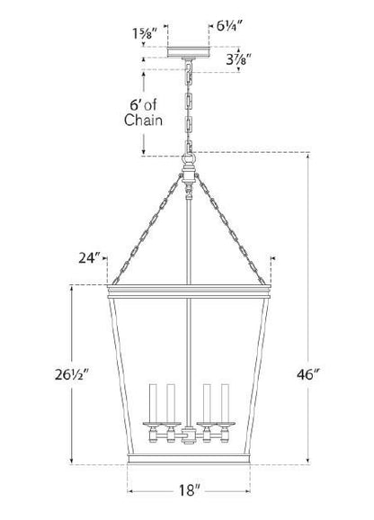 Foyer/Hall Lanterns-Visual Comfort & Co. Signature Collection-CHC5612