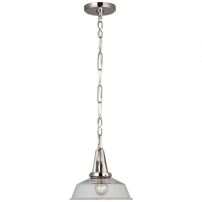 Visual Comfort & Co. Signature Collection Layton Pendant, 1-Light, Polished Nickel, 9.5"H (CHC 5460PN-CG CU4AK)