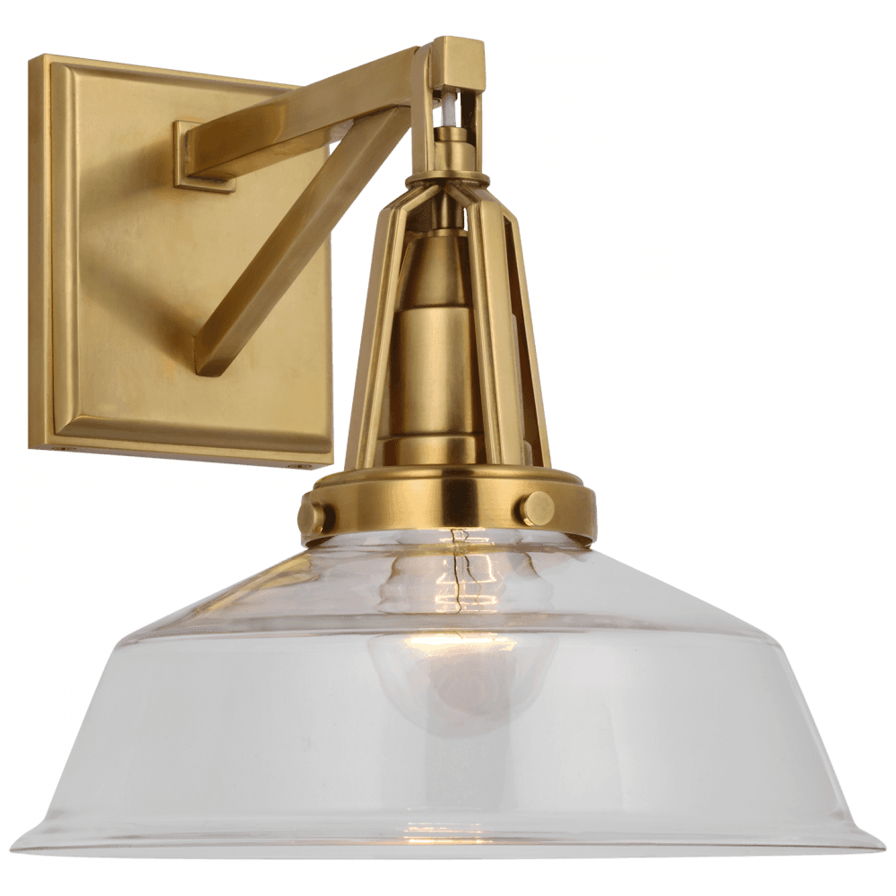 Visual Comfort Signature Layton Wall Sconce Antique-Burnished Brass