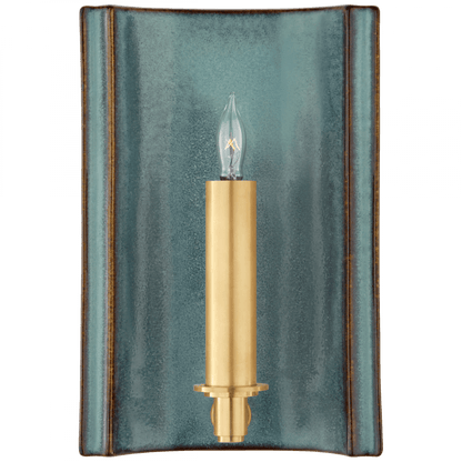 Visual Comfort Signature Leeds Small Rectangle Wall Sconce Oslo Blue
