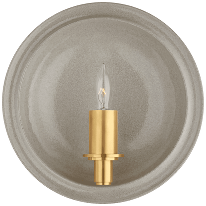 Visual Comfort & Co. Signature Collection Leeds Wall Sconce, 1-Light, Round, Shellish Gray, 8.25"H (CS 2605SHG CM103)