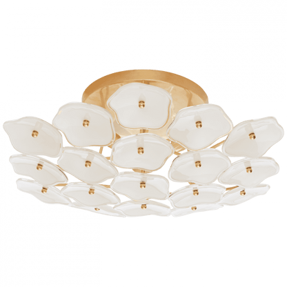 Visual Comfort Signature Leighton Flush Mount Soft Brass