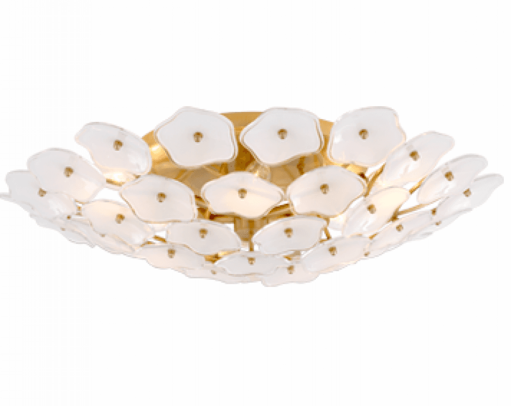 Visual Comfort Signature Leighton Large Flush Mount Soft Brass