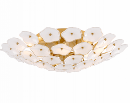 Visual Comfort Signature Leighton Large Flush Mount Soft Brass