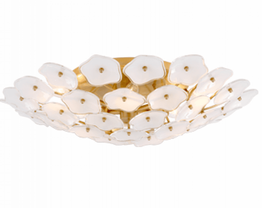 Visual Comfort Signature Leighton Large Flush Mount Soft Brass