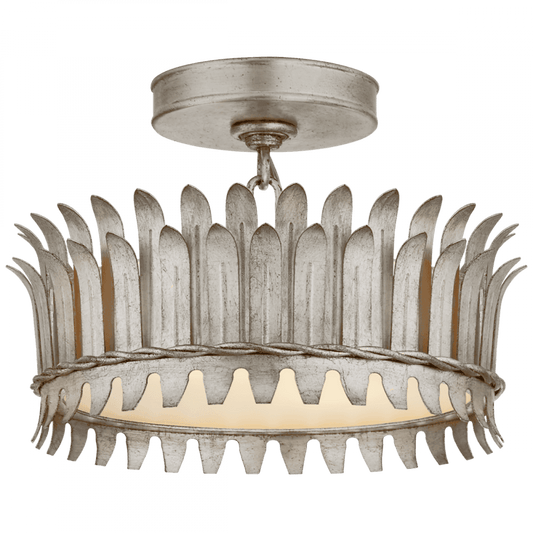 Visual Comfort Signature Leslie Semi-Flush Mount Gilded Iron