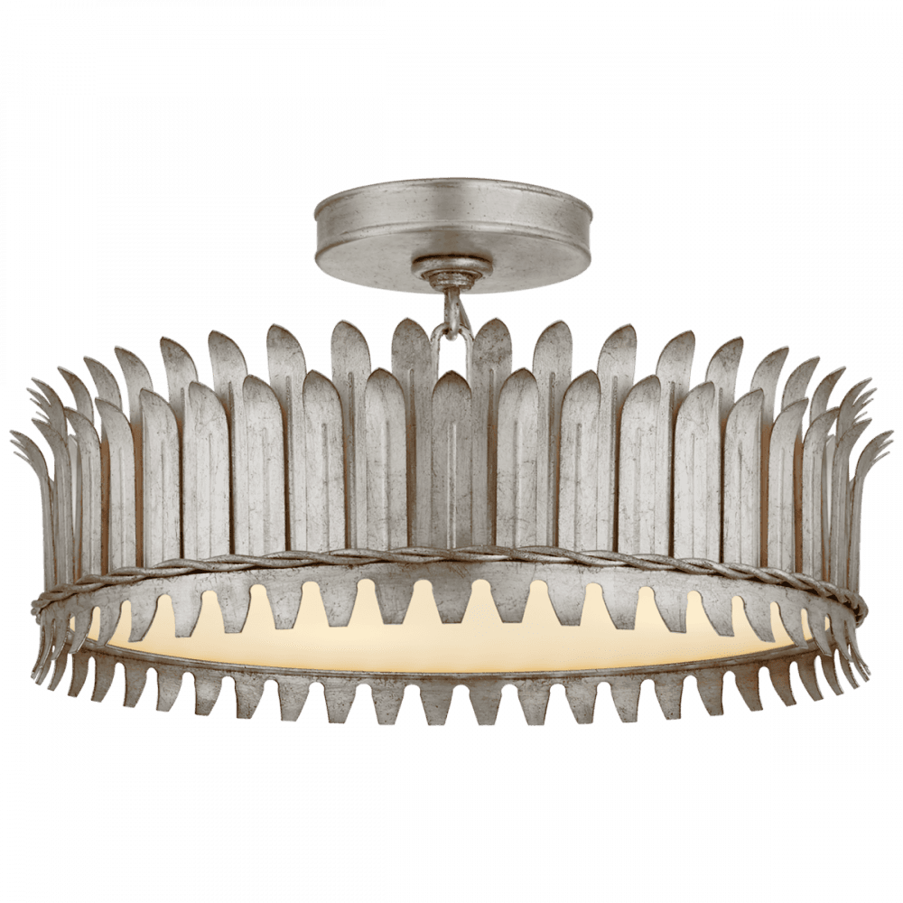 Visual Comfort Signature Leslie Semi-Flush Mount Gilded Iron