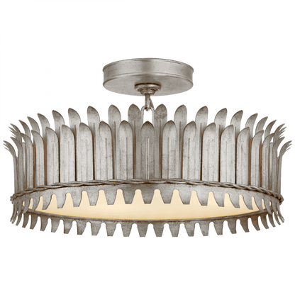 Visual Comfort Signature Leslie Semi-Flush Mount Gilded Iron