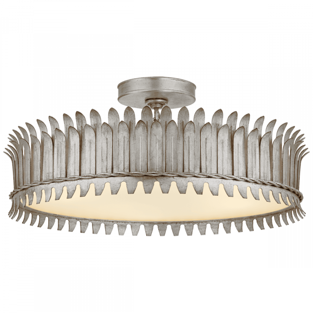 Visual Comfort Signature Leslie Semi-Flush Mount Gilded Iron