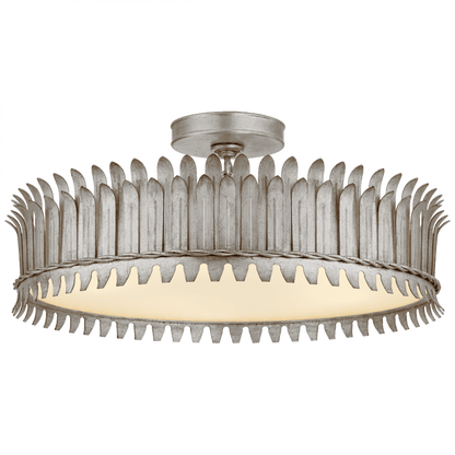 Visual Comfort Signature Leslie Semi-Flush Mount Gilded Iron