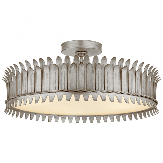 Visual Comfort Signature Leslie Semi-Flush Mount Gilded Iron