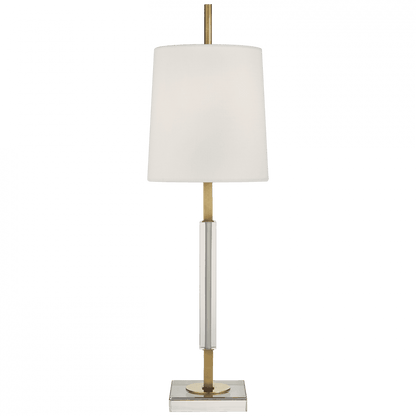 Visual Comfort Signature Lexington Table Lamp Hand-Rubbed Antique Brass with Crystal